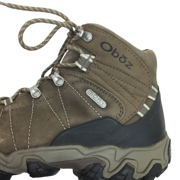 Oboz Bridger Mid BDRY Waterproof Womens 10 Leather Hiking Boots Brown - Picture 5 of 12